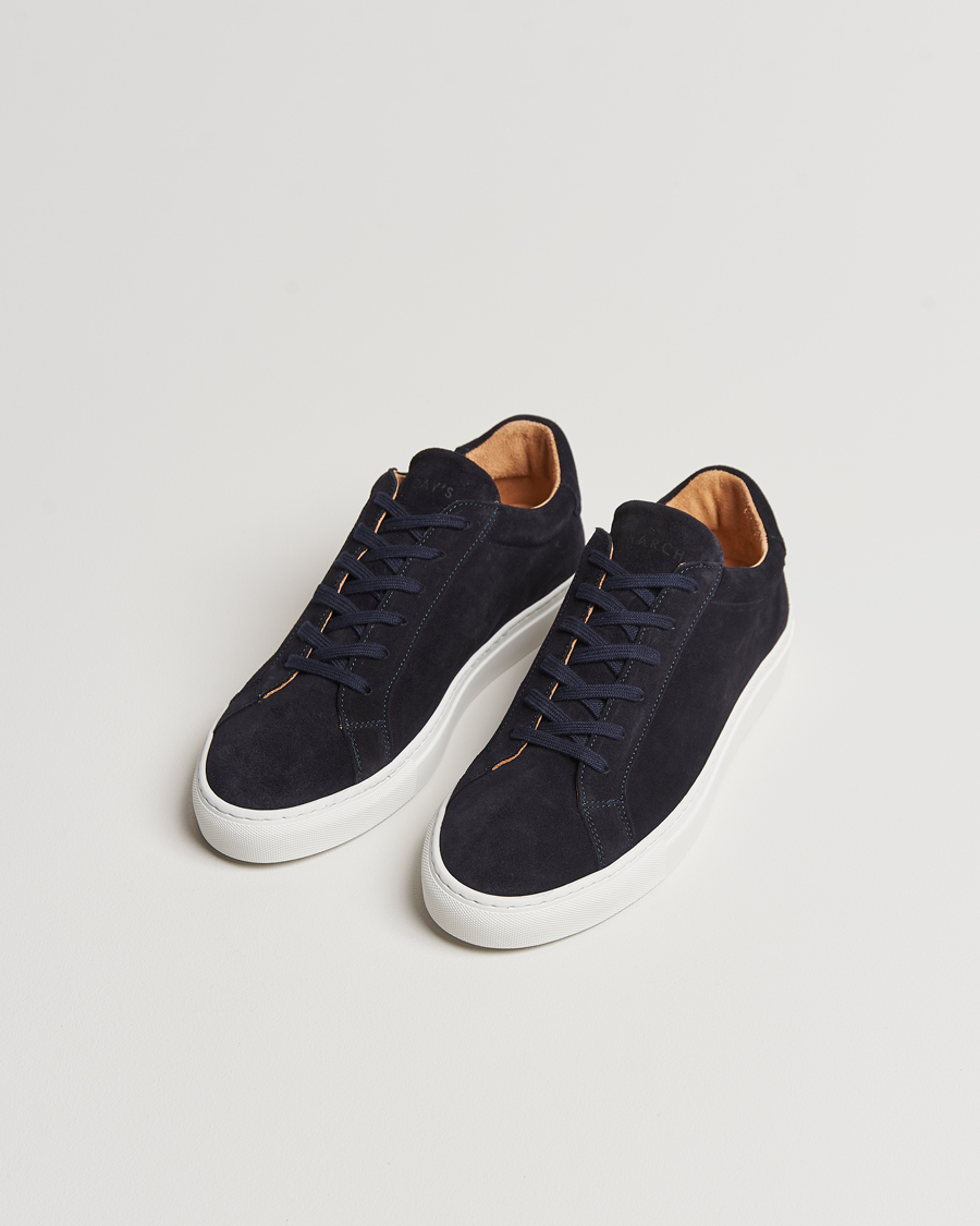 Heren | Sneakers | A Day's March | Suede Marching Sneaker Navy