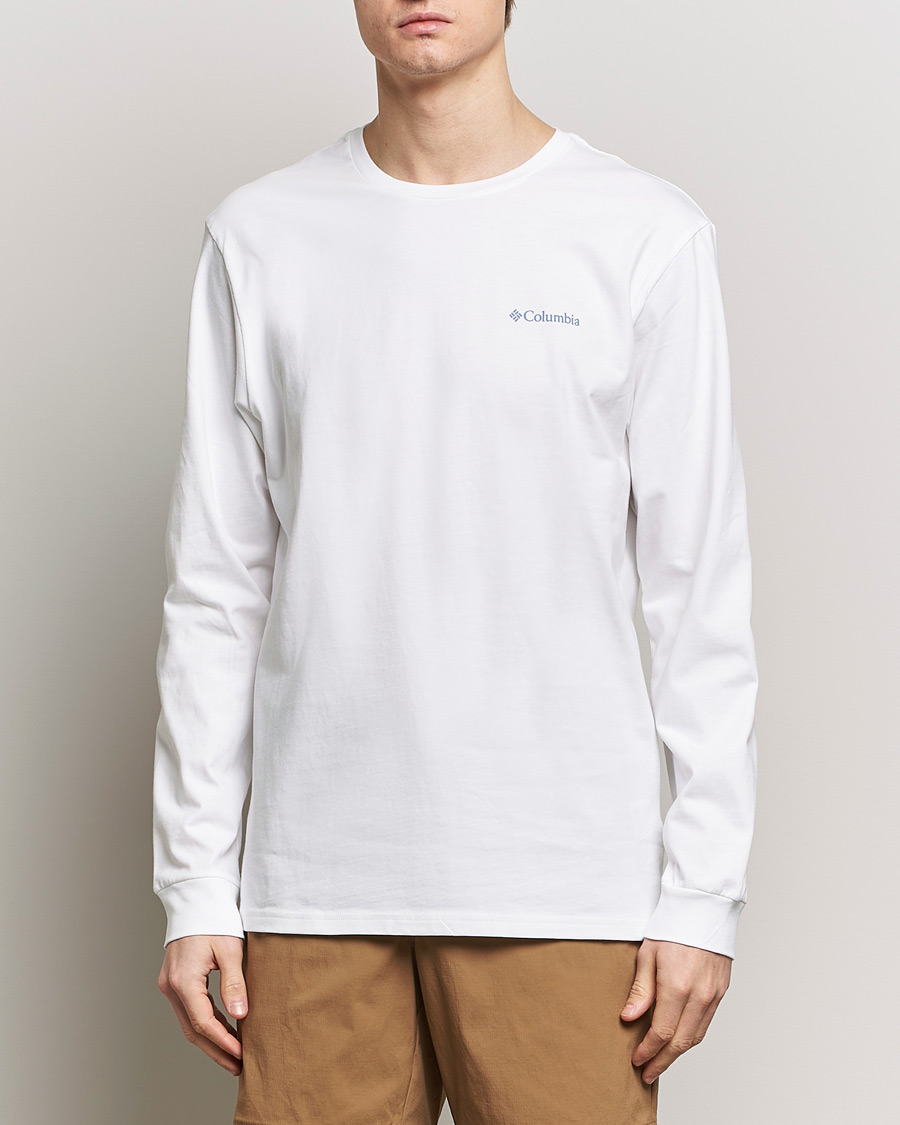 Heren | T-Shirts | Columbia | Explorers Canyon Long Sleeve T-Shirt White