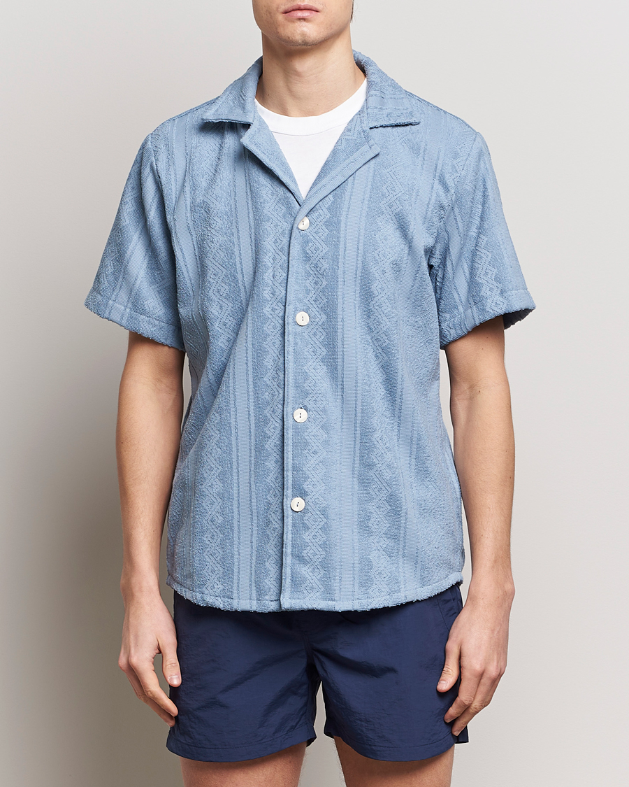 Heren | Overhemden met korte mouwen | OAS | Terry Cuba Short Sleeve Shirt Ancora