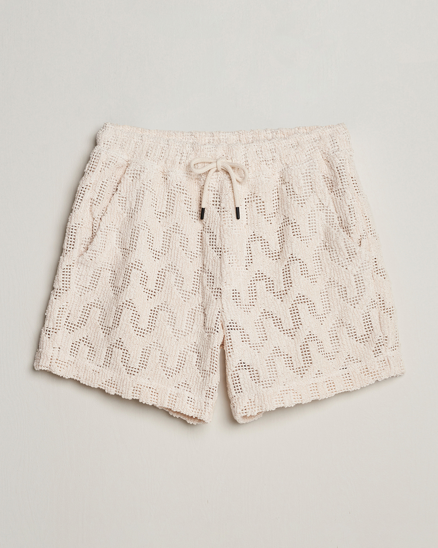 Heren | Korte broek | OAS | Atlas Cuba Crochet Shorts Off White