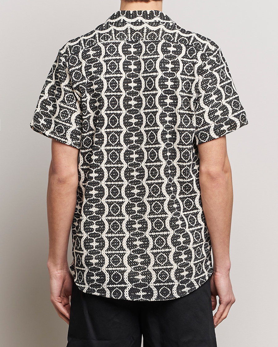 Heren | Overhemden | OAS | Short Sleeve Cuba Net Shirt Hypnotise