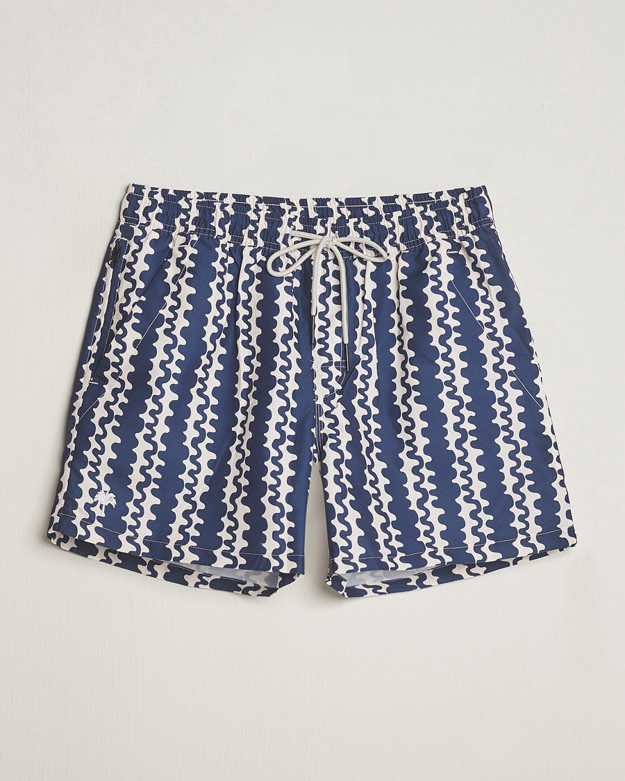 Heren | Zwembroek | OAS | Printed Swimshorts Blue Scribble
