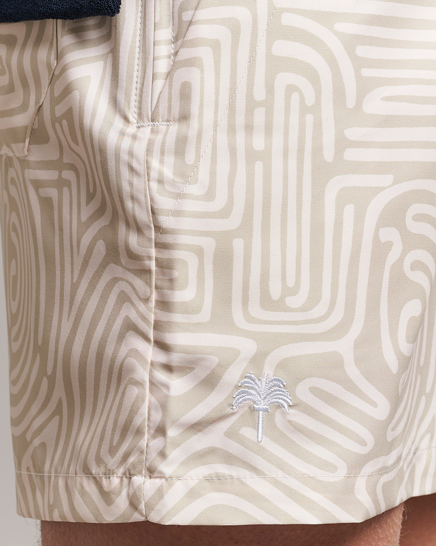 Heren | Zwembroek | OAS | Printed Swimshorts Cream Gondola