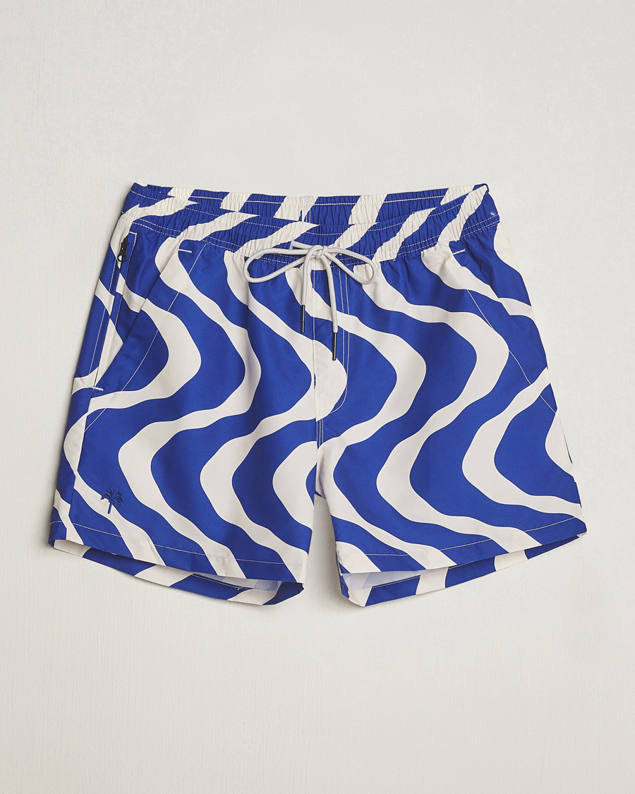 Heren | Zwembroek | OAS | Printed Swimshorts Blue Rippling