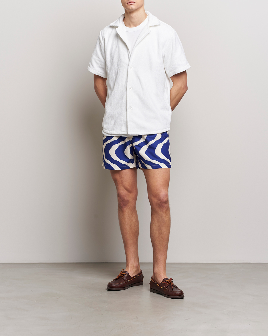 Heren | Zwembroek | OAS | Printed Swimshorts Blue Rippling
