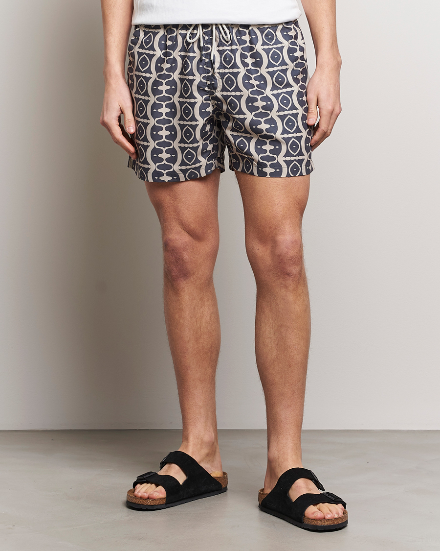 Heren | Zwembroek Met Trekkoord | OAS | Printed Swimshorts Forge Hypnotise