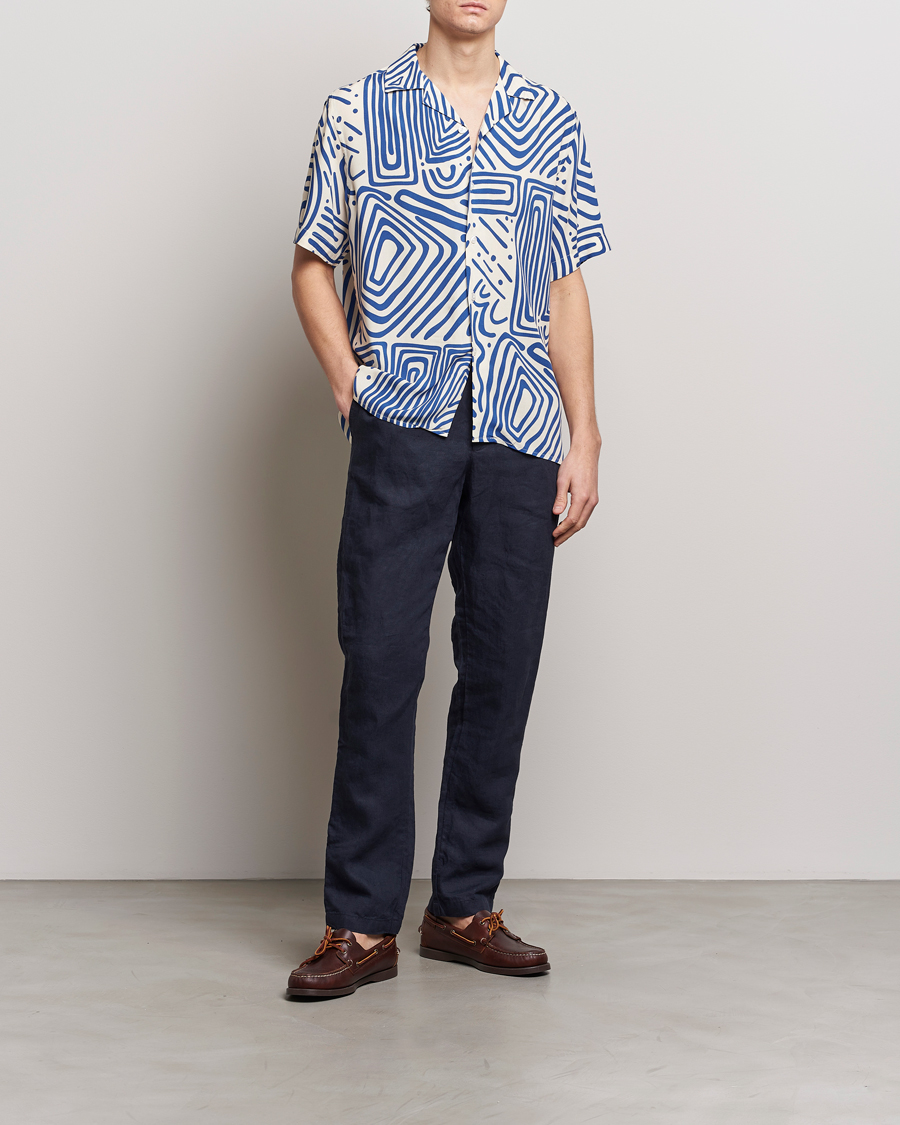 Heren | Overhemden | OAS | Viscose Resort Short Sleeve Shirt Eldovado