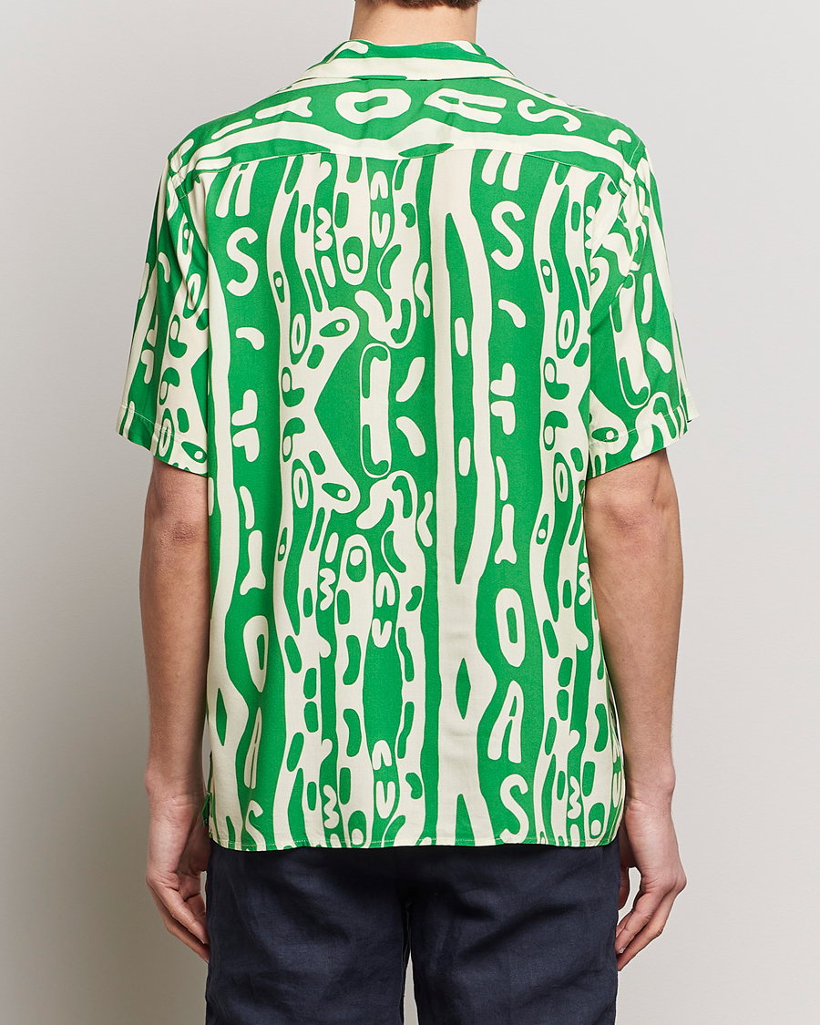 Heren | Overhemden | OAS | Viscose Resort Short Sleeve Shirt Verdant