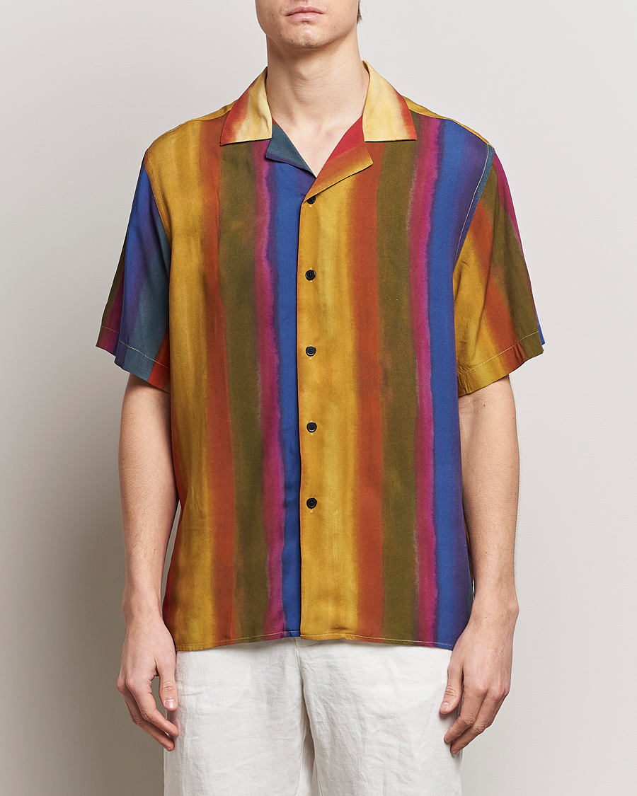 Heren | Overhemden | OAS | Viscose Resort Short Sleeve Shirt Terrane