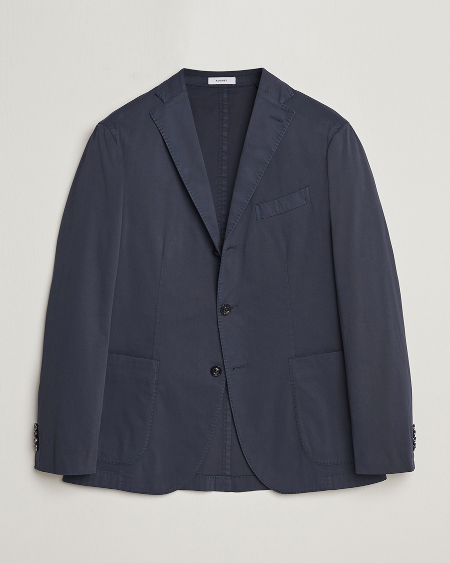 Heren | Blazers | Boglioli | K Jacket Cotton Stretch Blazer Navy