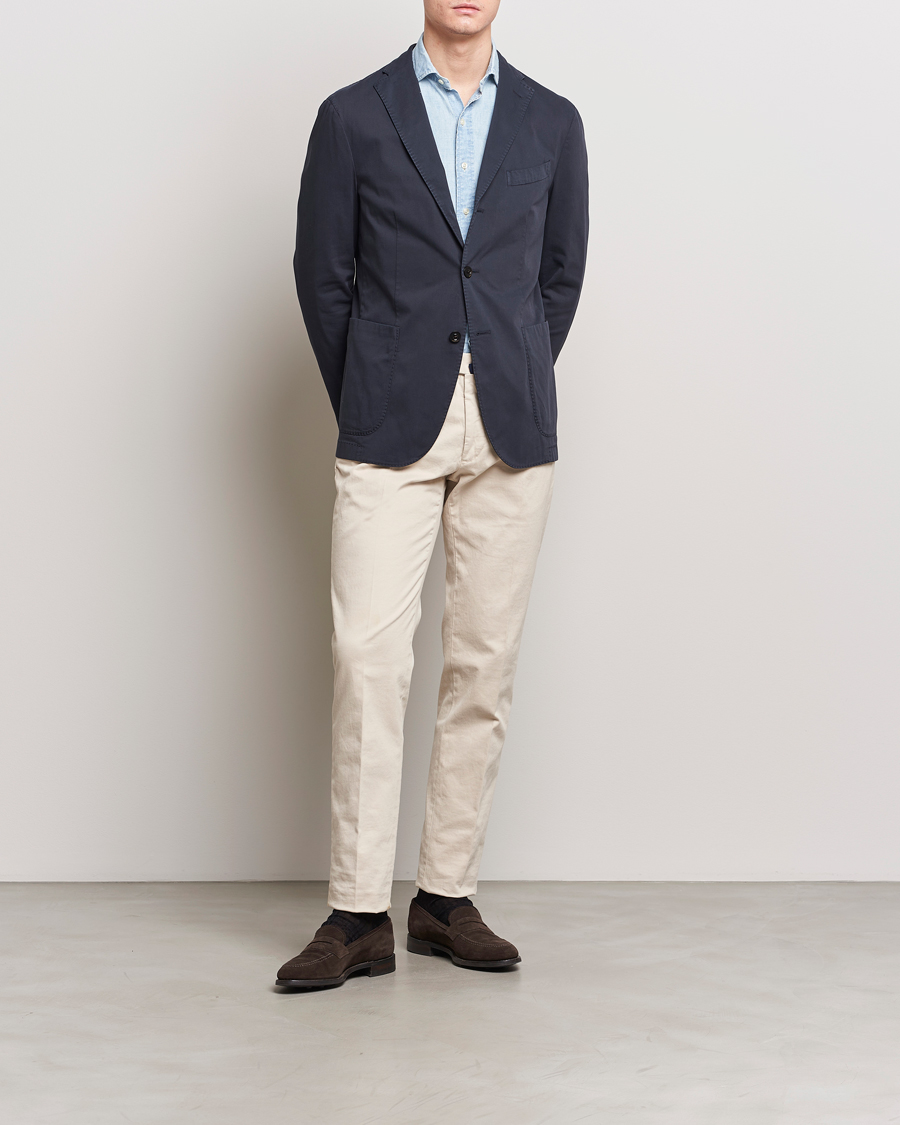 Heren | Blazers | Boglioli | K Jacket Cotton Stretch Blazer Navy