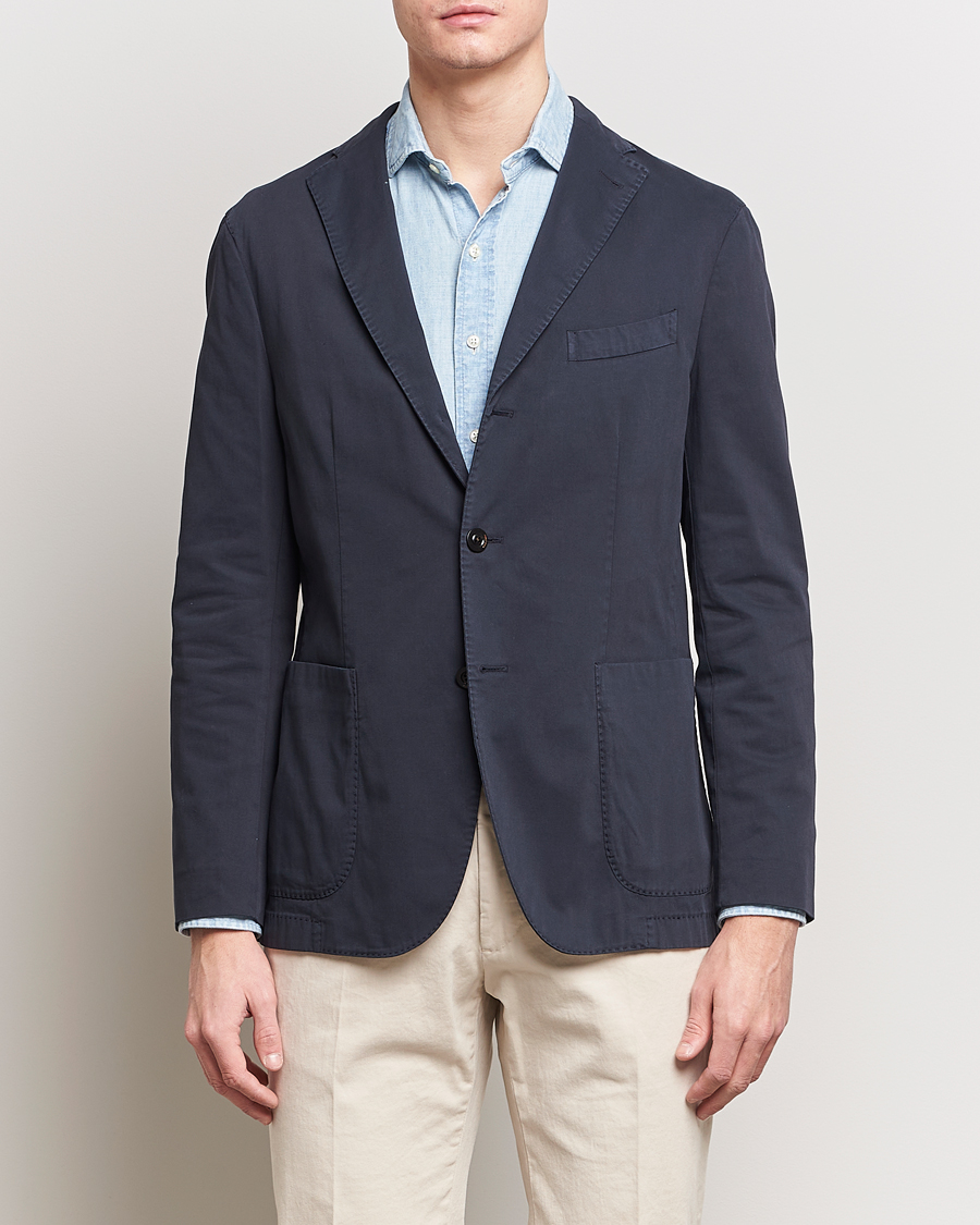 Heren | Boglioli | Boglioli | K Jacket Cotton Stretch Blazer Navy