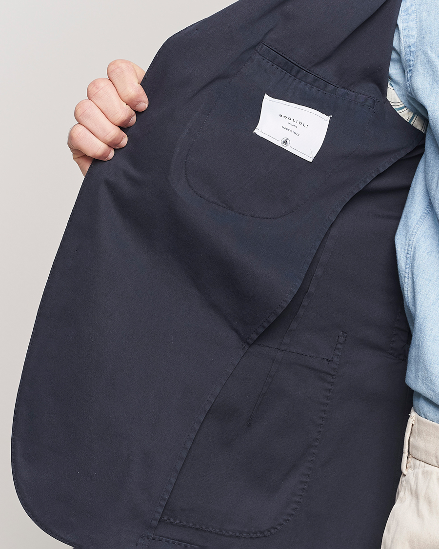 Heren | Blazers | Boglioli | K Jacket Cotton Stretch Blazer Navy