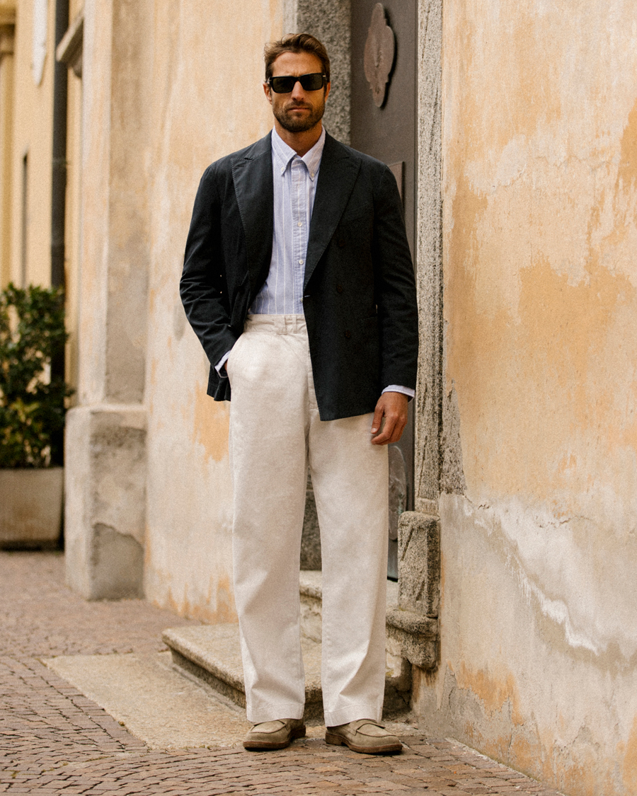 Heren | Blazers | Boglioli | K Jacket Double Breasted Cotton Blazer Navy