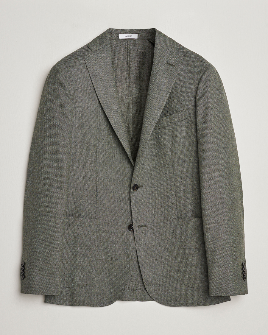 Heren | Blazers | Boglioli | K Jacket Wool Hopsack Blazer Sage Green