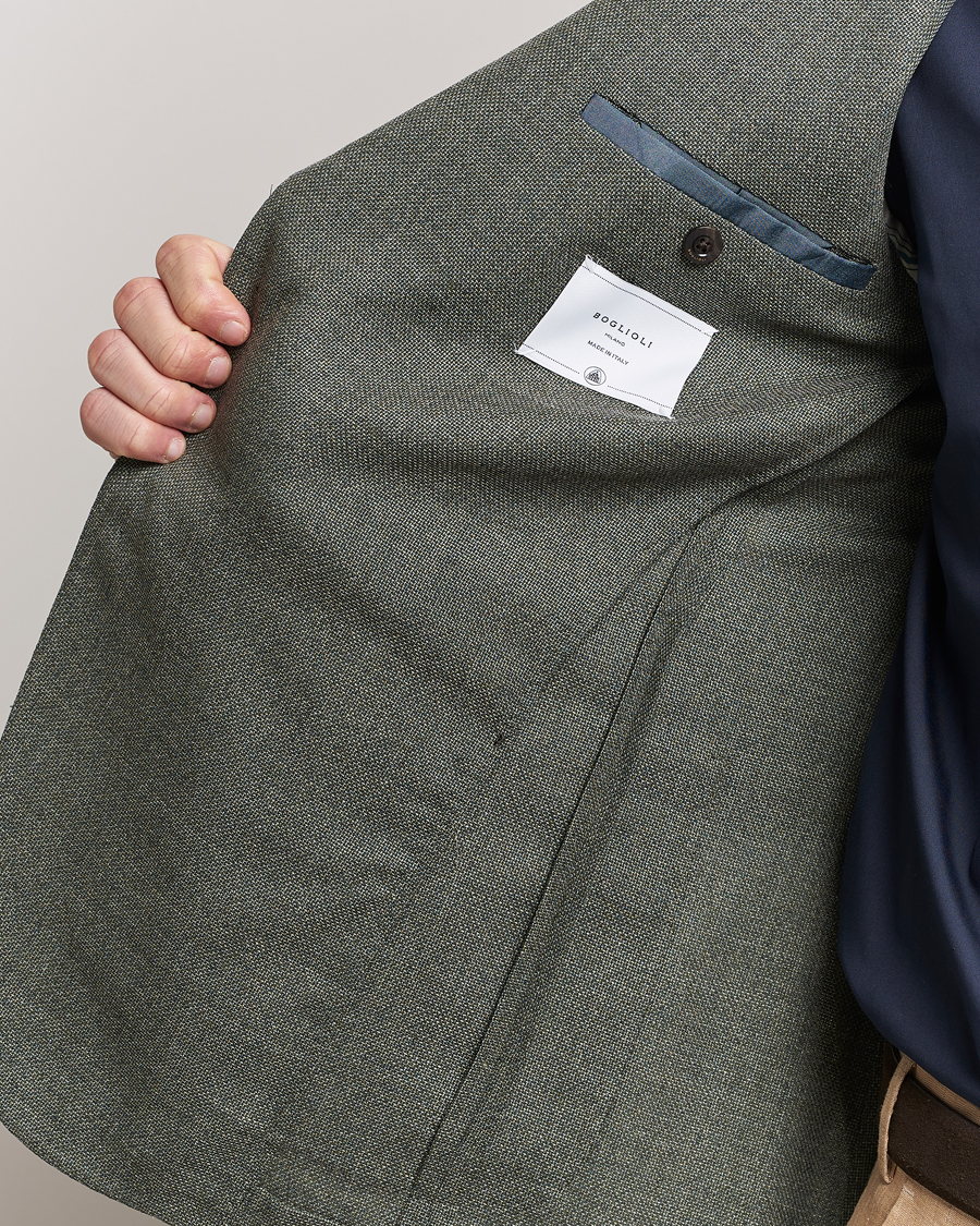 Heren | Blazers | Boglioli | K Jacket Wool Hopsack Blazer Sage Green