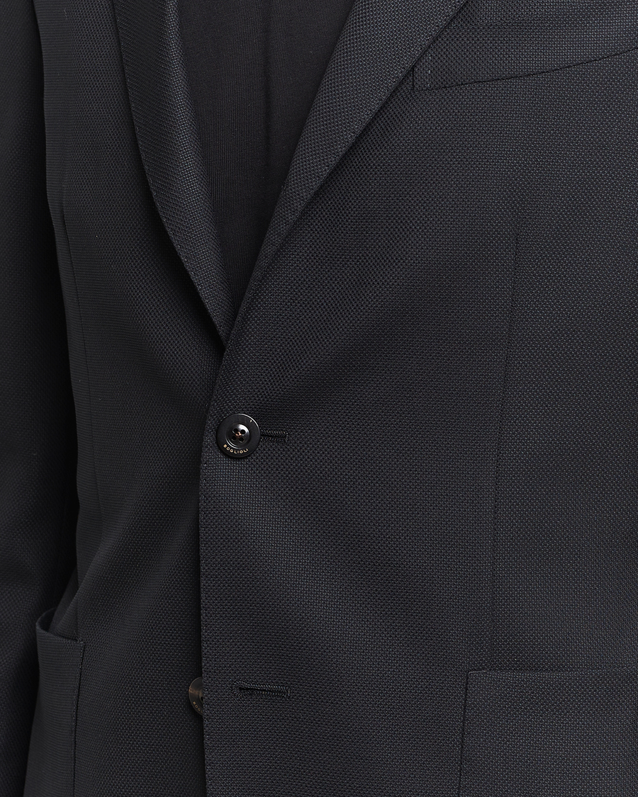 Heren | Blazers | Boglioli | K Jacket Wool Hopsack Blazer Black