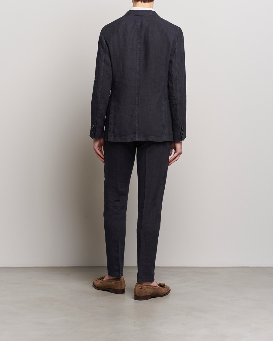 Heren | Pakken | Boglioli | K Jacket Linen Suit Navy