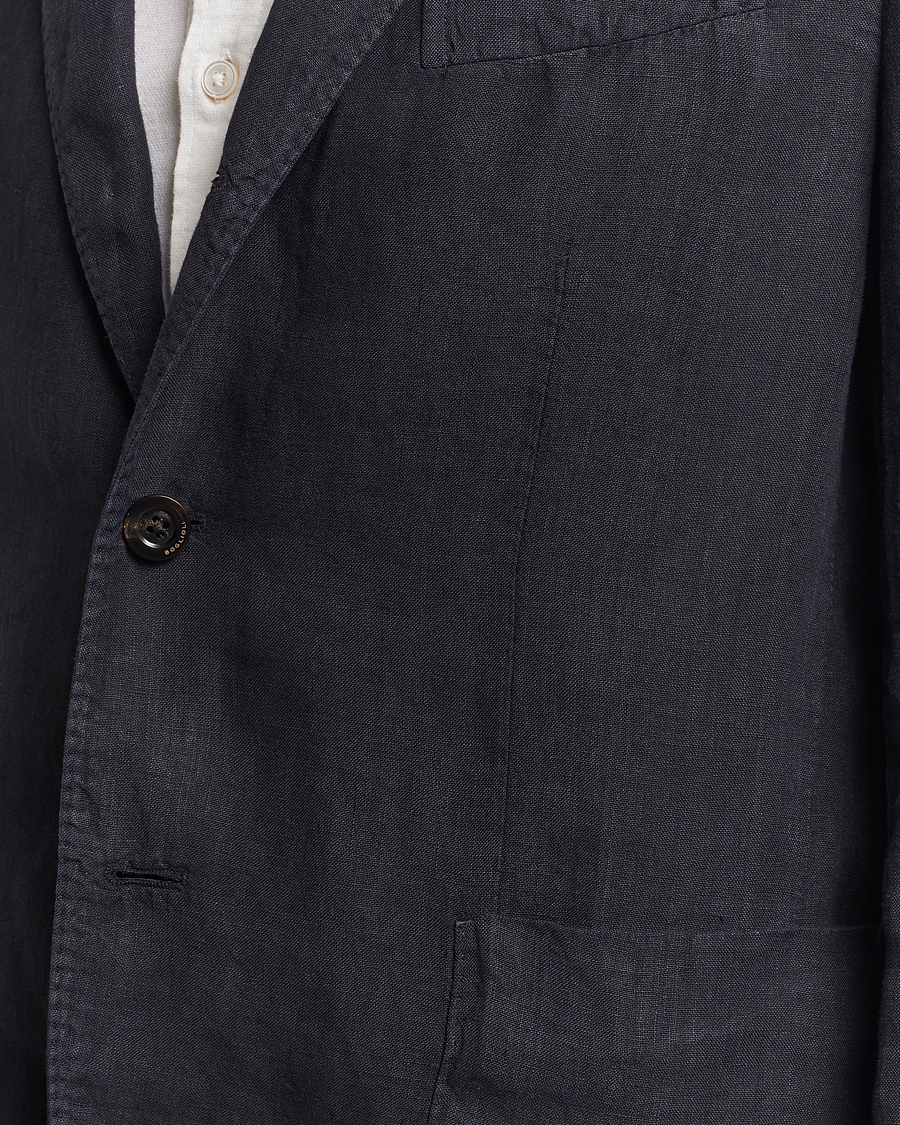 Heren | Pakken | Boglioli | K Jacket Linen Suit Navy