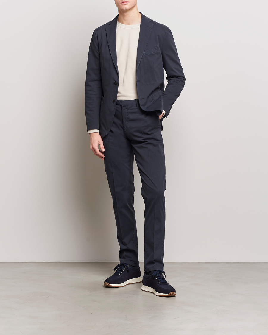 Heren | Italian Department | Boglioli | K Jacket Cotton Stretch Suit Navy