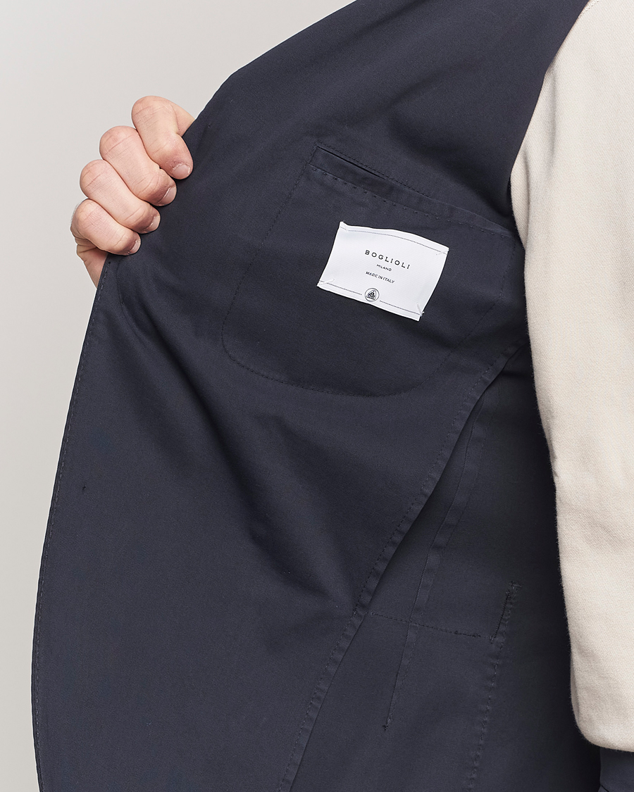 Heren | Pakken | Boglioli | K Jacket Cotton Stretch Suit Navy