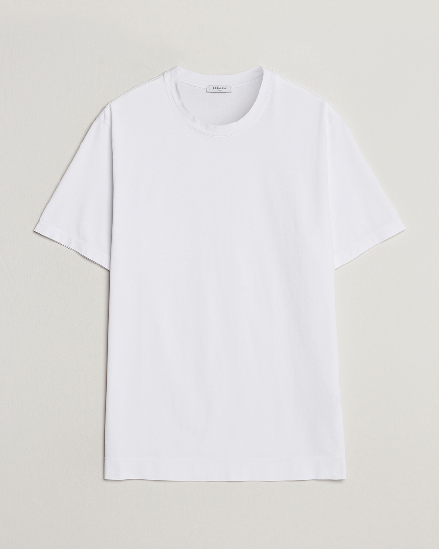 Heren | T-shirts | Boglioli | Garment Dyed T-Shirt White