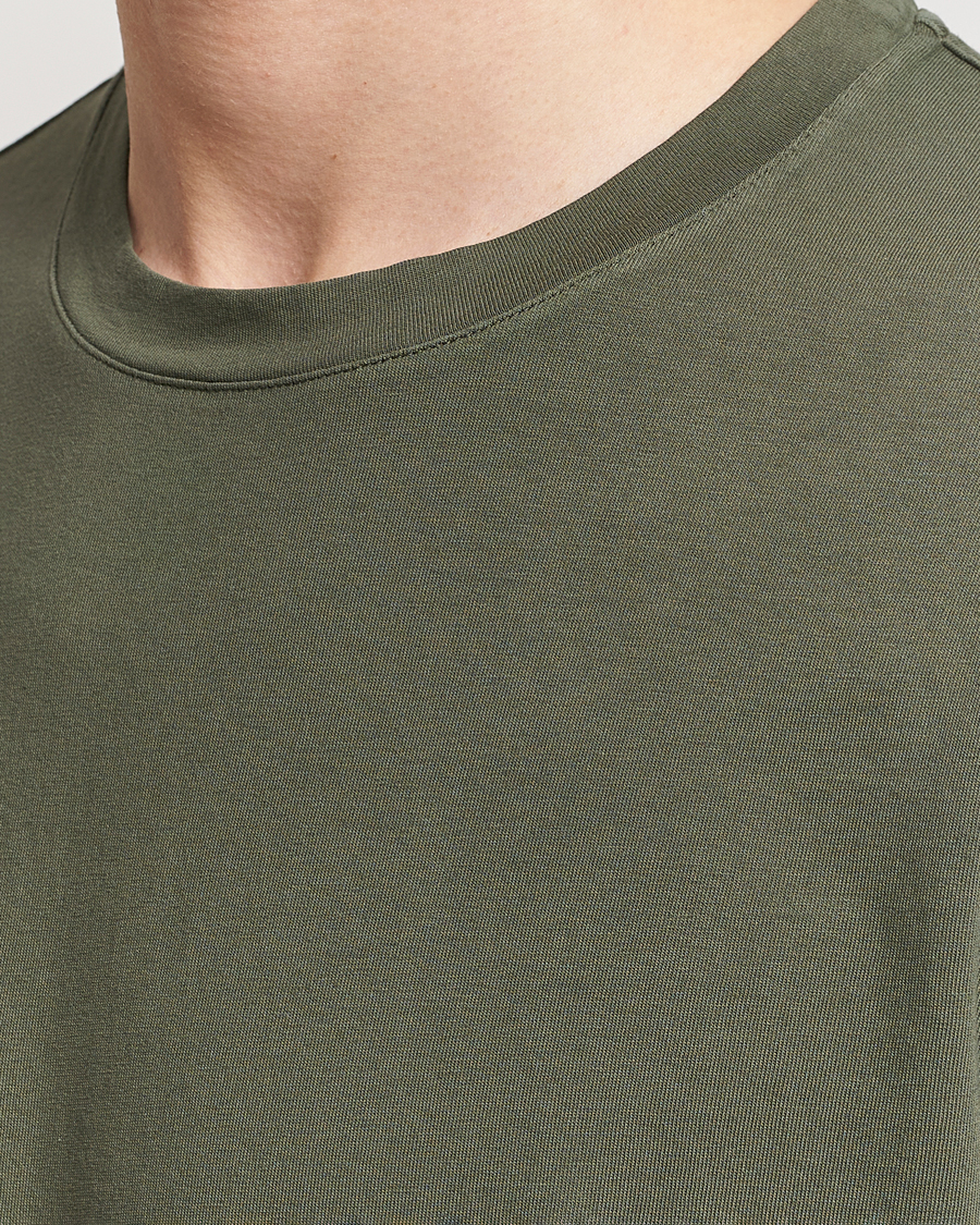 Heren | T-shirts | Boglioli | Garment Dyed T-Shirt Forest Green
