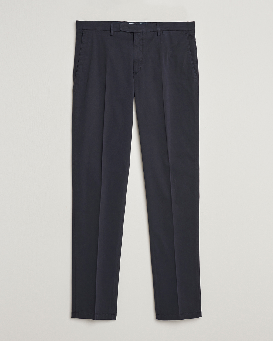 Heren | Broeken | Boglioli | Cotton Stretch Chinos Navy