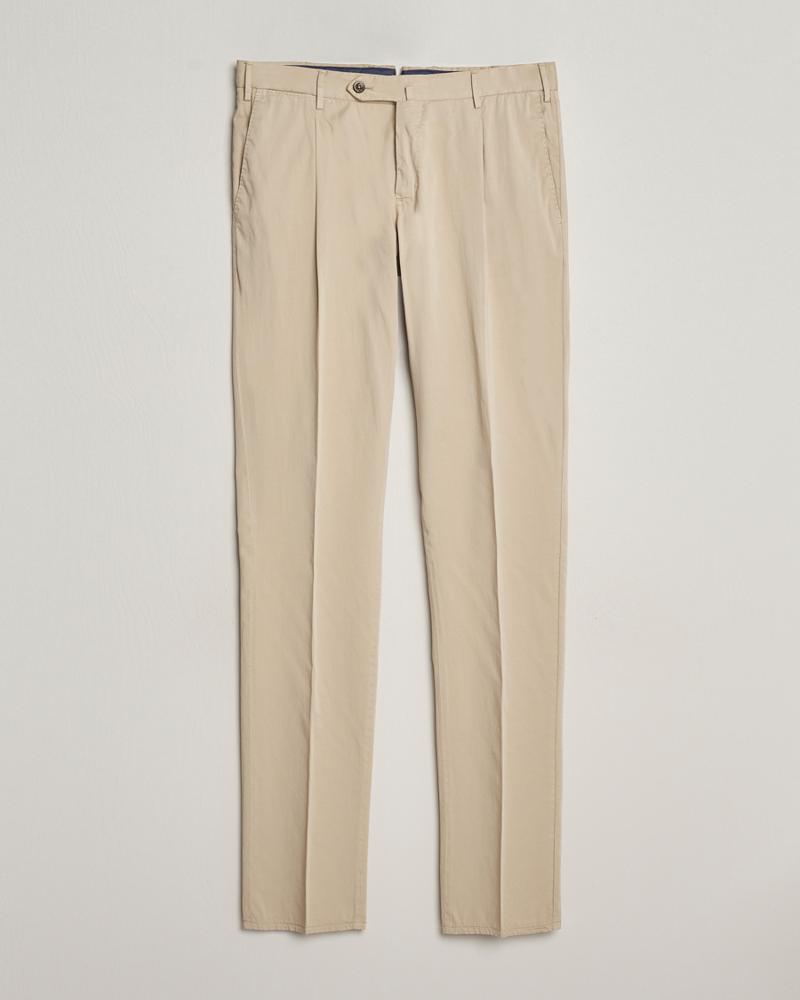 Heren | Broeken | PT01 | Slim Fit Garment Dyed Stretch Chinos Beige