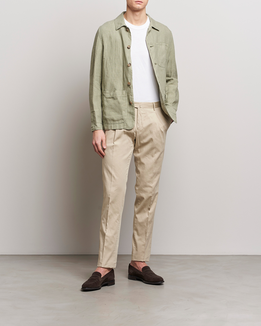 Heren | Broeken | PT01 | Slim Fit Garment Dyed Stretch Chinos Beige