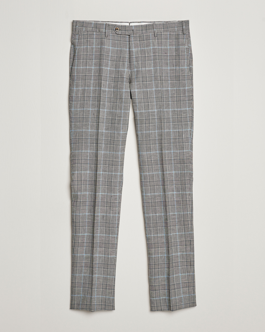 Heren | Broeken | PT01 | Slim Fit Glencheck Trousers Grey/Blue