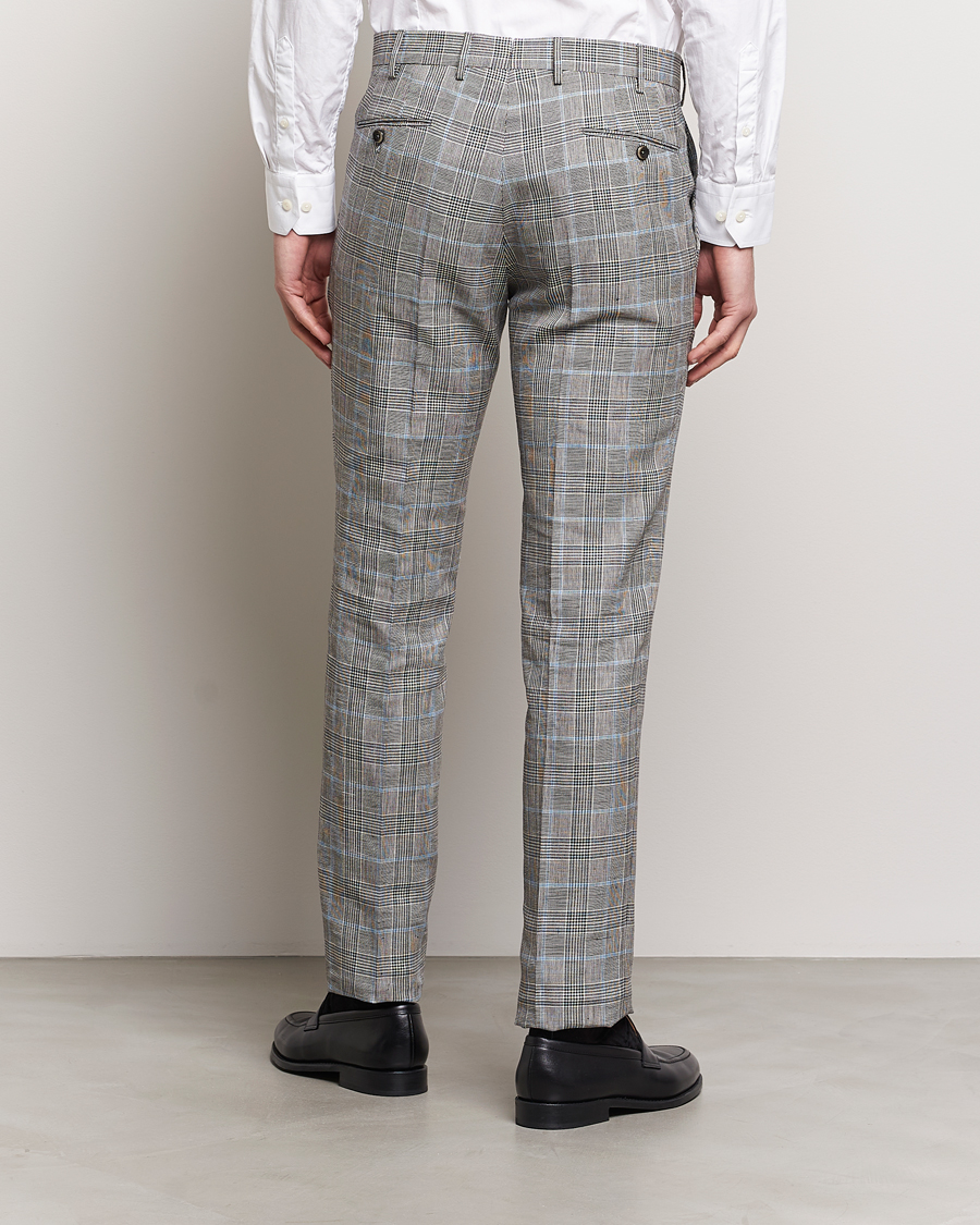 Heren | Broeken | PT01 | Slim Fit Glencheck Trousers Grey/Blue