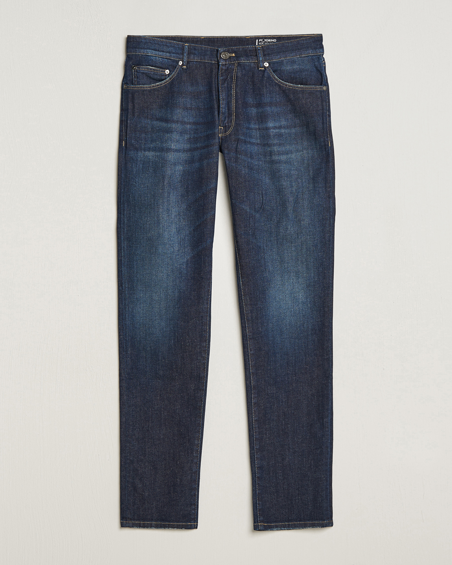 Heren | Jeans | PT01 | Slim Fit Stretch Jeans Dark Blue Wash