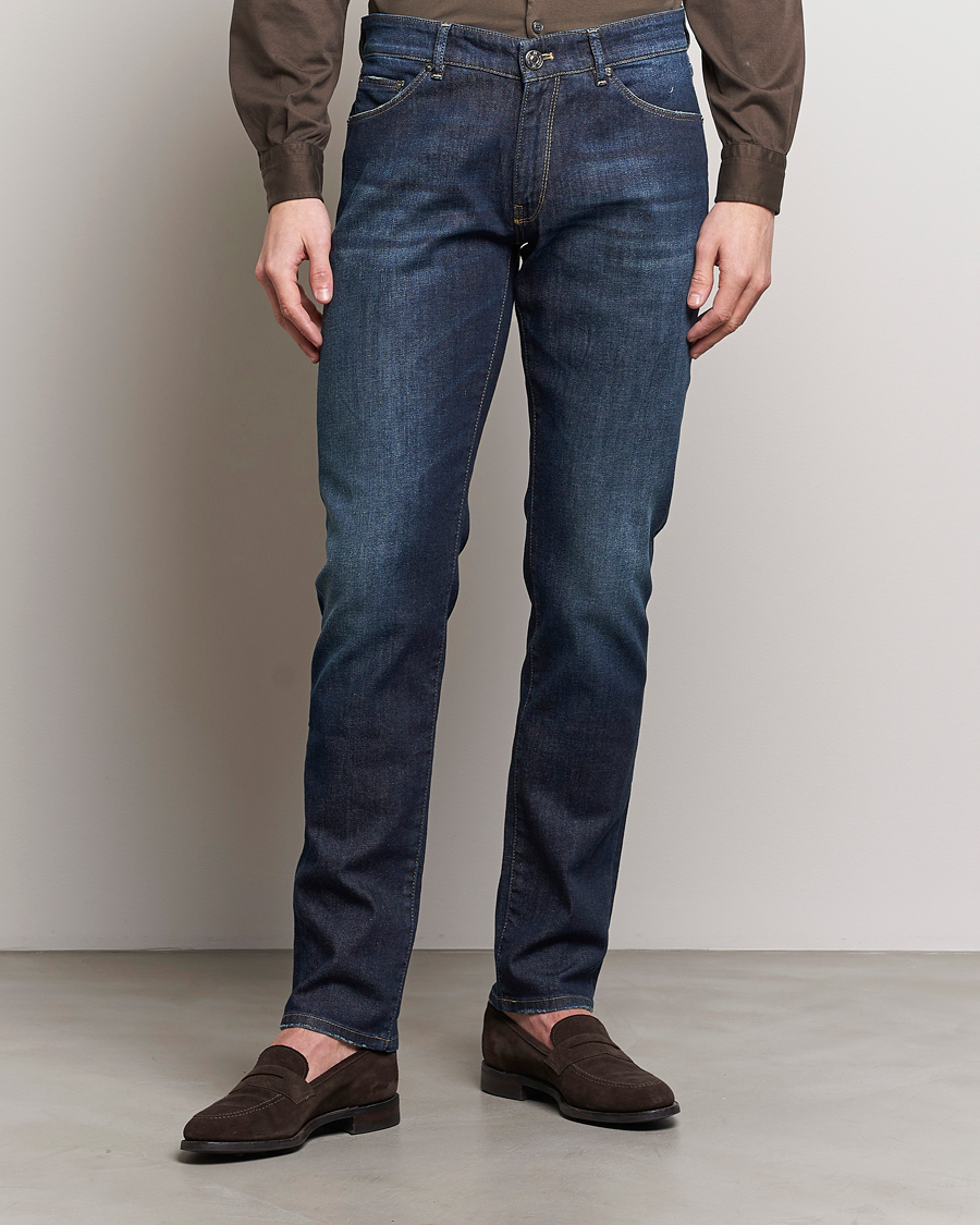 Heren | Slim fit | PT01 | Slim Fit Stretch Jeans Dark Blue Wash