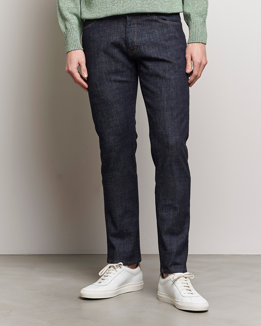 Heren | Blauwe jeans | PT01 | Slim Fit Stretch Jeans Dark Indigo