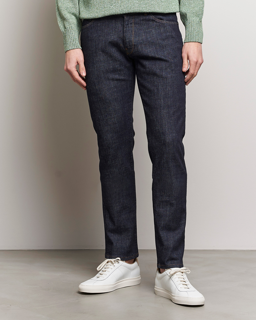 Heren | Italian Department | PT01 | Slim Fit Stretch Jeans Dark Indigo