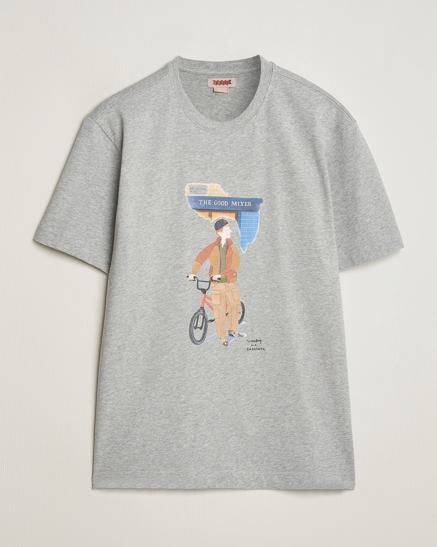 Heren | T-shirts | Baracuta | Slowboy Arlington Cotton T-Shirt Grey Melange