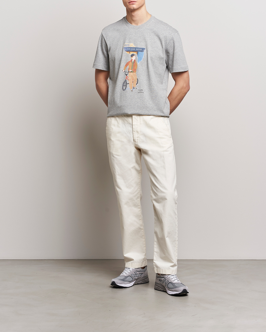 Heren | T-shirts | Baracuta | Slowboy Arlington Cotton T-Shirt Grey Melange