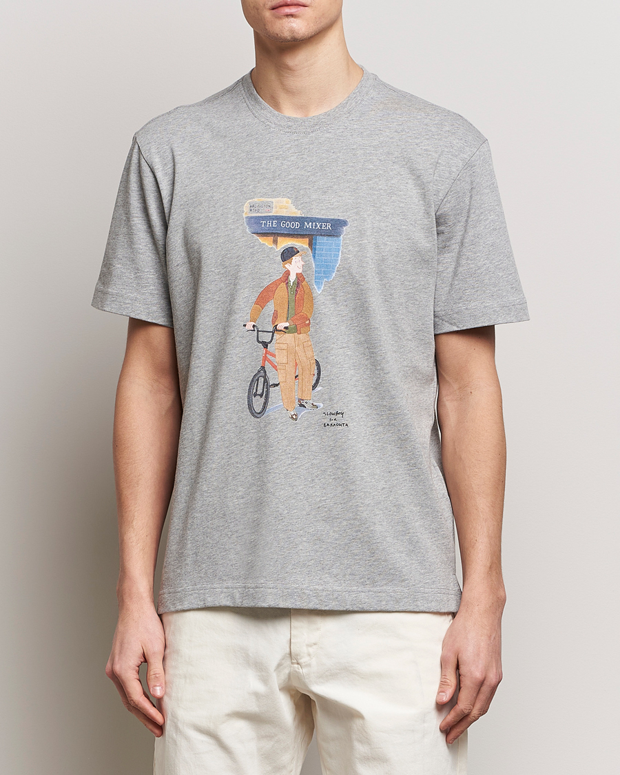 Heren | T-shirts met korte mouwen | Baracuta | Slowboy Arlington Cotton T-Shirt Grey Melange