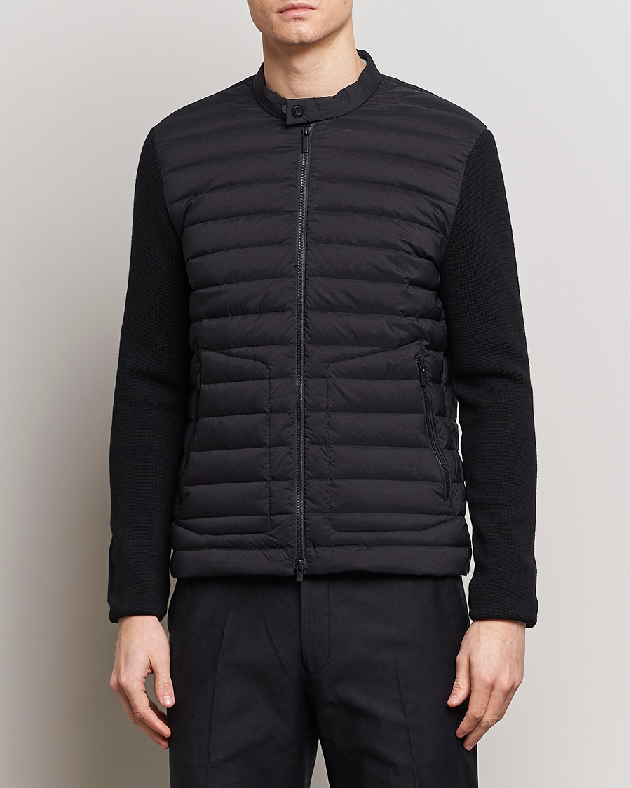 Heren | Hybride jassen | UBR | Super Sonic Savile Wool Hybrid Jacket Black Wool