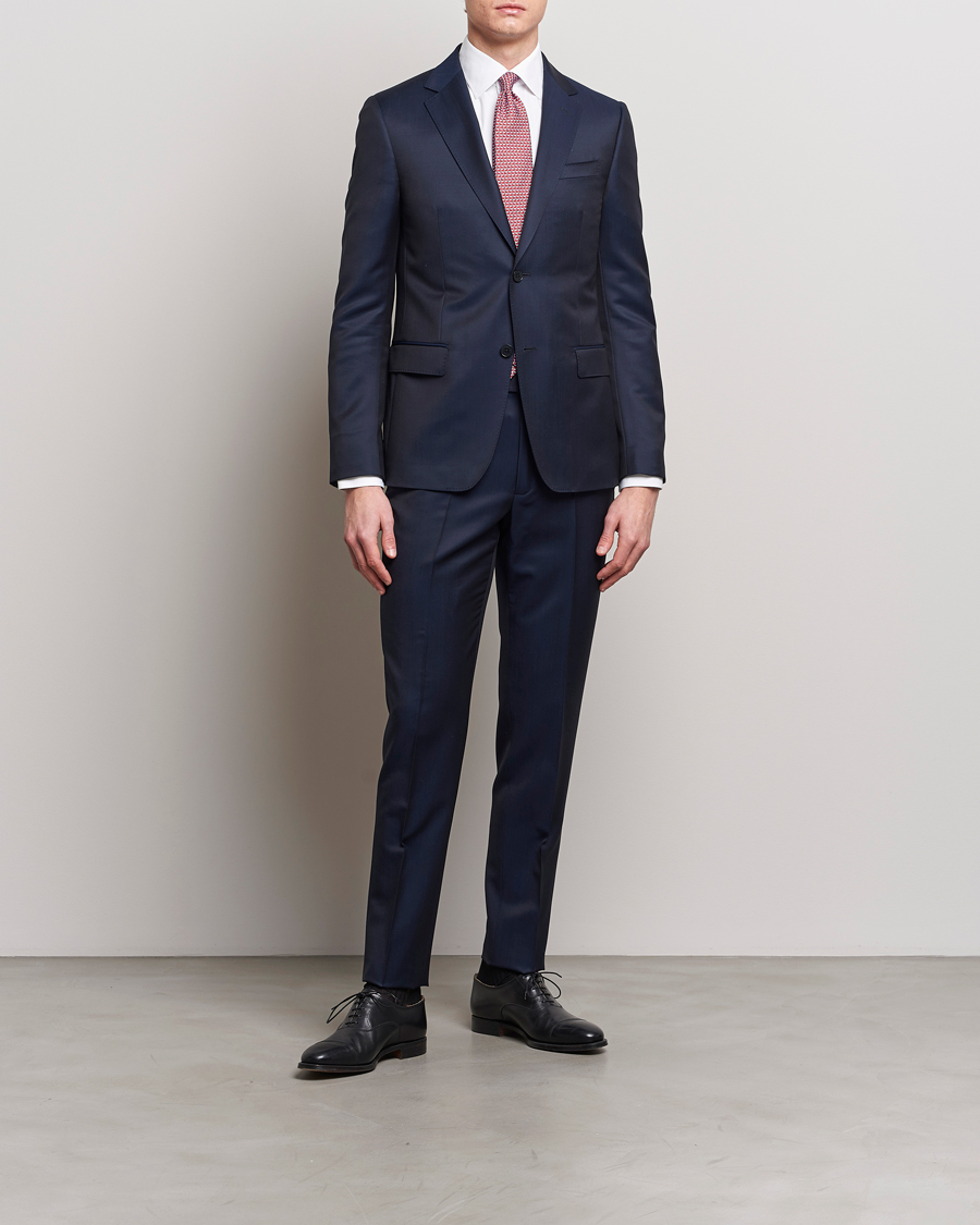 Heren | Tweedelige pakken | Zegna | Tailored Wool Suit Navy