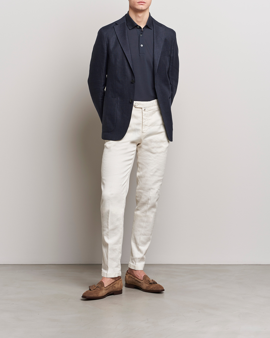 Heren | Blazers | Zegna | Unconstructed Linen Blend Blazer Navy
