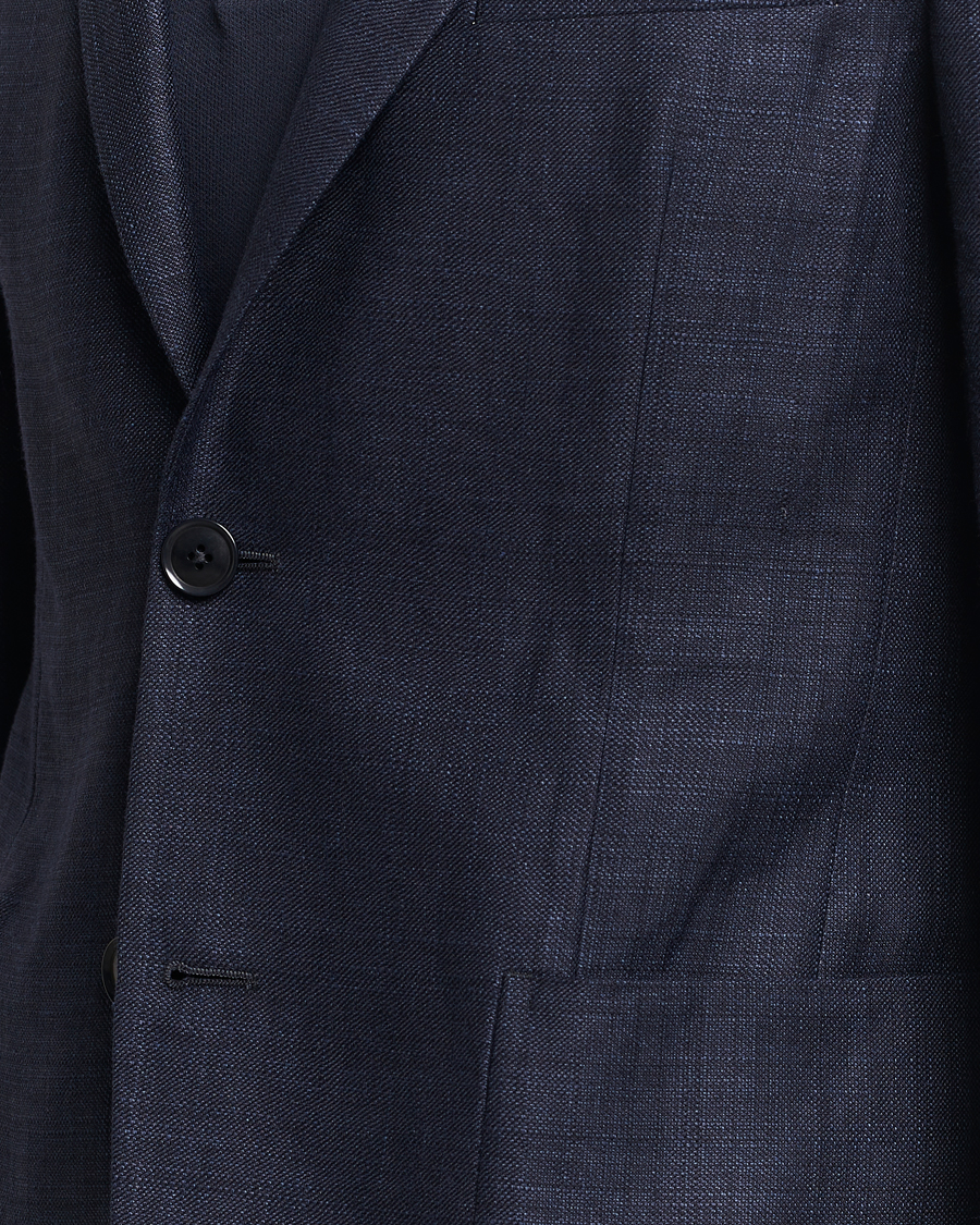 Heren | Blazers | Zegna | Unconstructed Linen Blend Blazer Navy