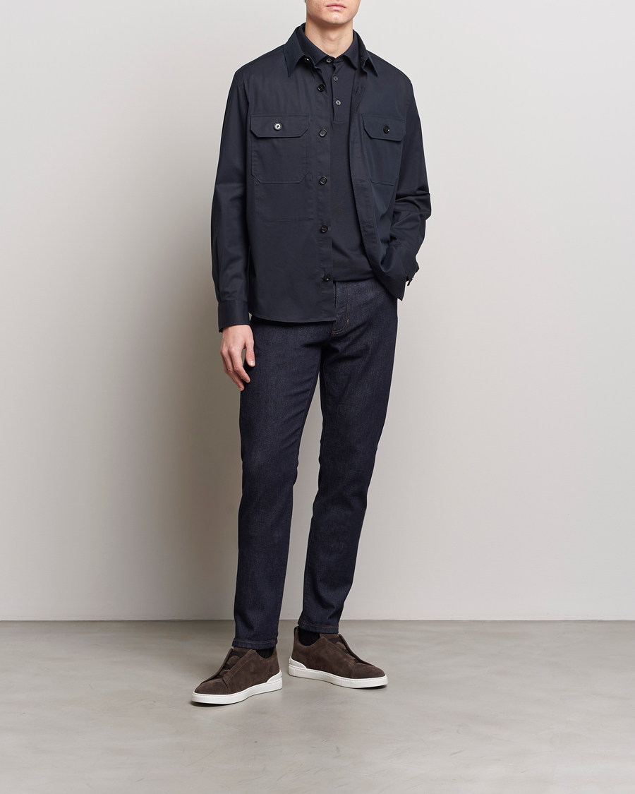 Heren | Overhemden | Zegna | Premium Cotton Overshirt Navy
