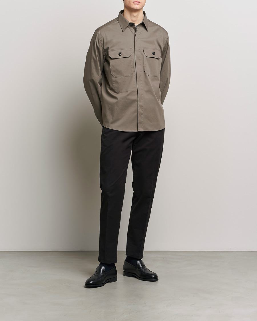 Heren | Overhemden | Zegna | Premium Cotton Overshirt Olive