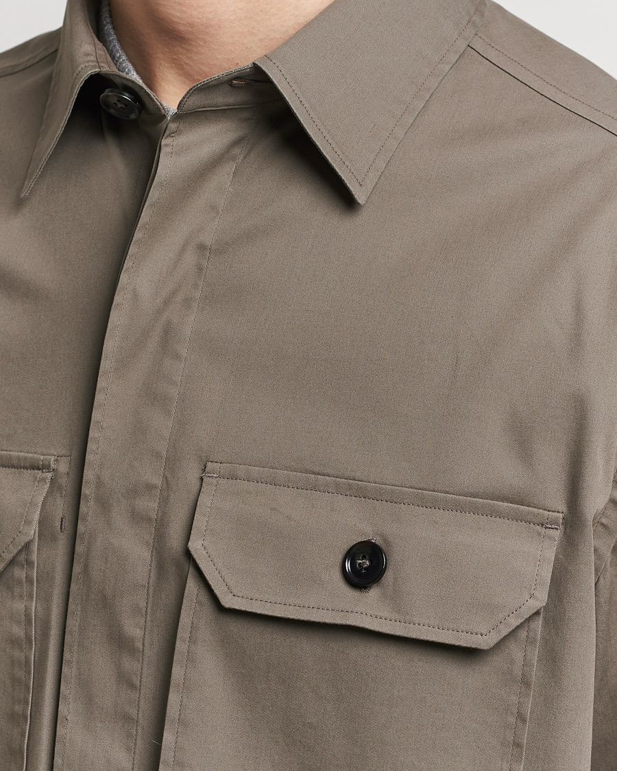 Heren | Overhemden | Zegna | Premium Cotton Overshirt Olive