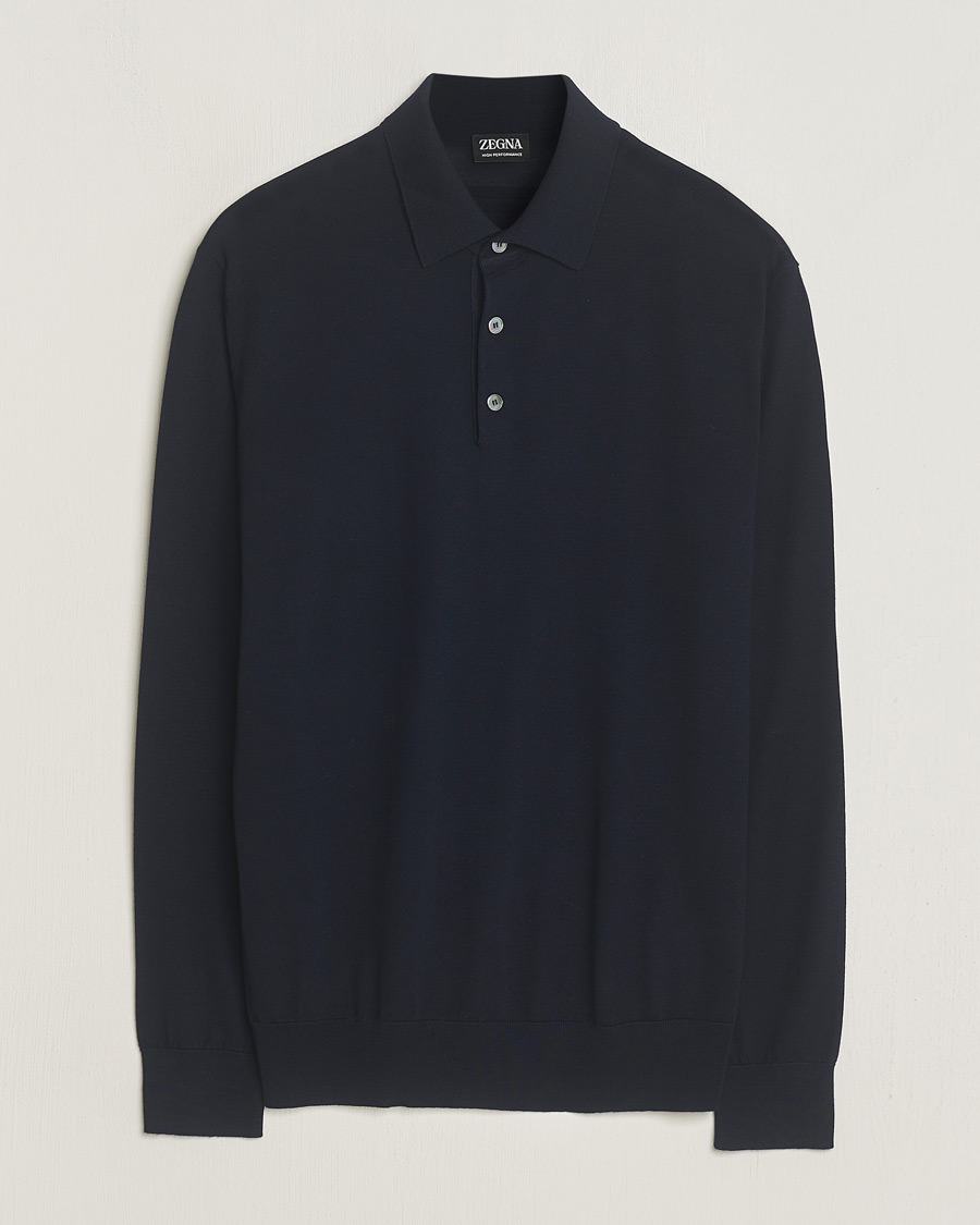 Heren | Truien | Zegna | High Performance Wool Polo Navy
