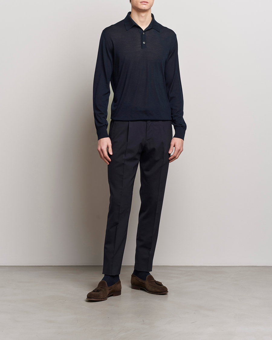 Heren | Truien | Zegna | High Performance Wool Polo Navy