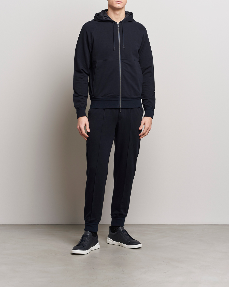 Heren | Broeken | Zegna | Cotton Stretch Joggers Navy