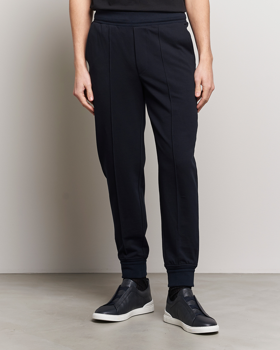 Heren | Italian Department | Zegna | Cotton Stretch Joggers Navy